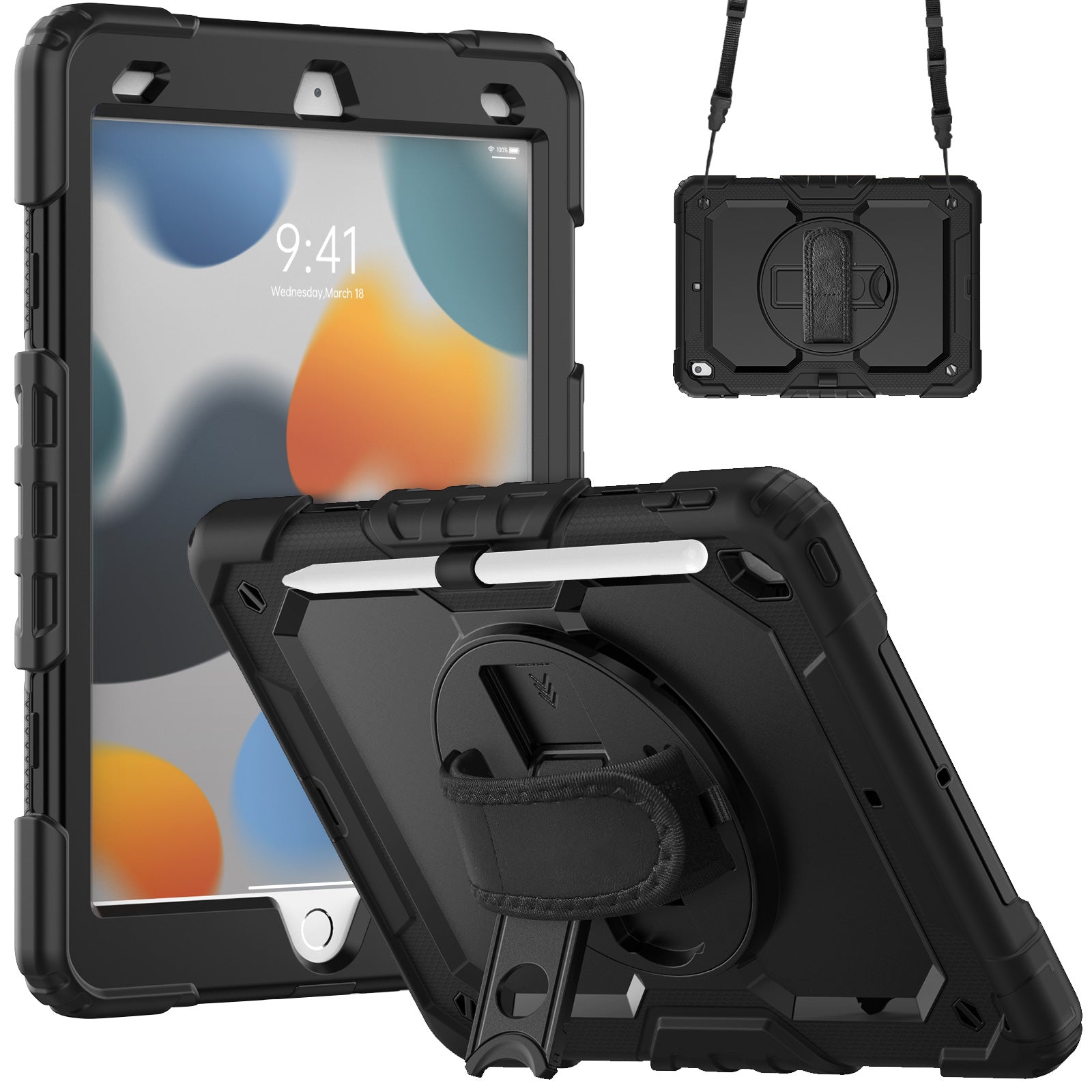 GLF-B2 Rugged Tablet Case with Hand Strap for iPad 10.2" 7/8/9th Gen