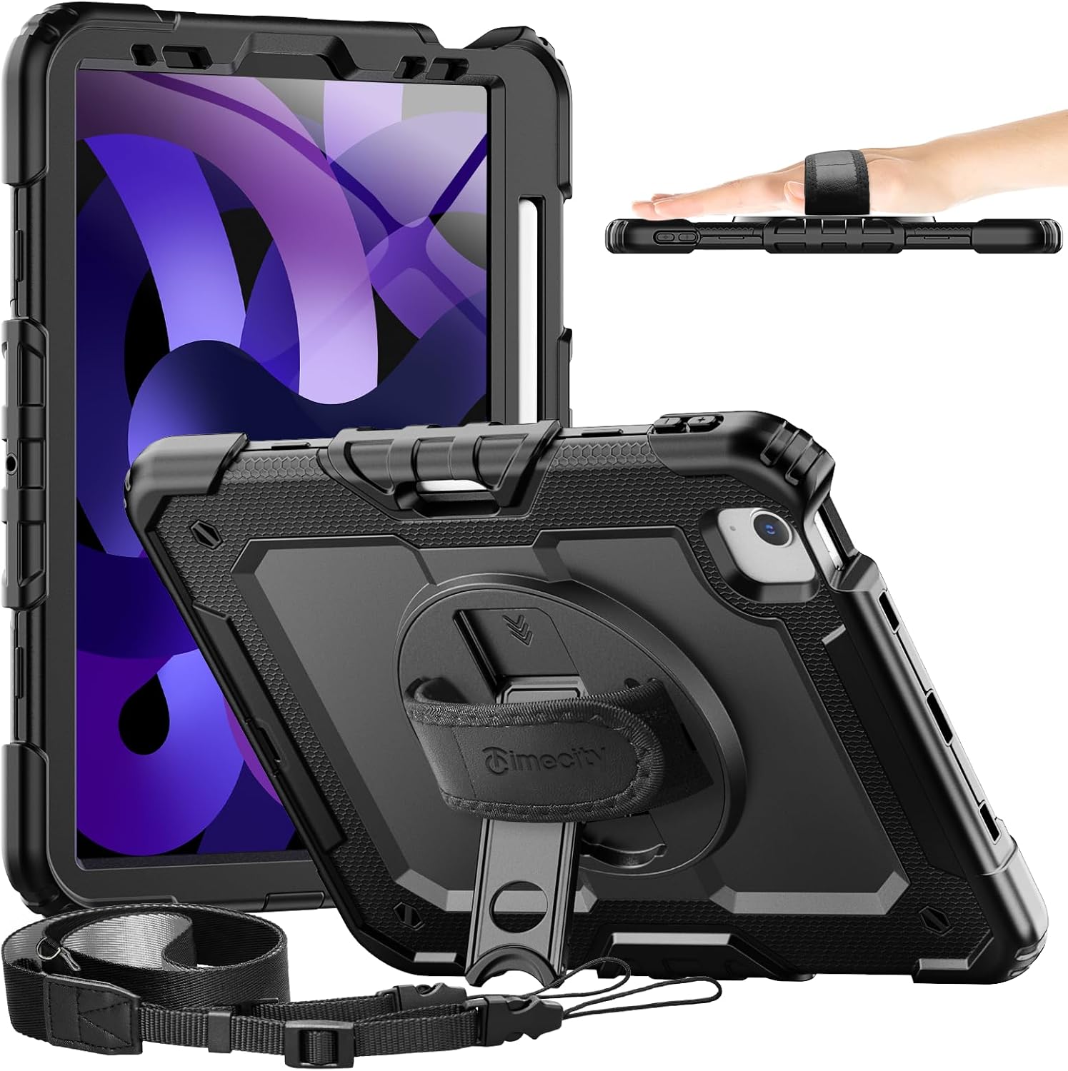 iPad Air (4th/5th Gen) 10.9 Inch Rugged Tablet Case with Hand Strap