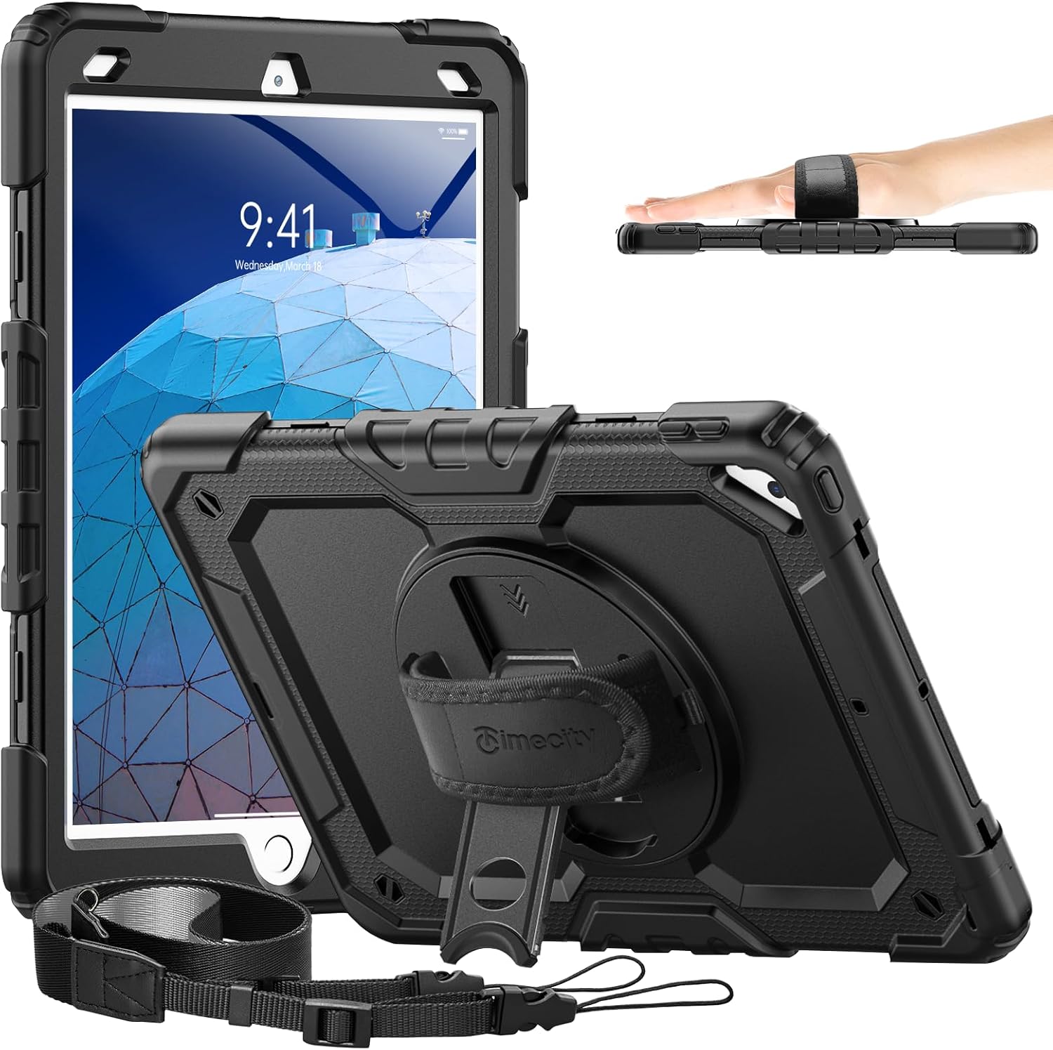 iPad Pro 10.5 Inch Rugged Tablet Case with Hand Strap